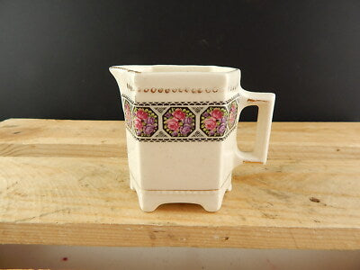 ANTICA LIBERTY LATTIERA BRICCO CERAMICA DECORATA CON ROSE LUISE