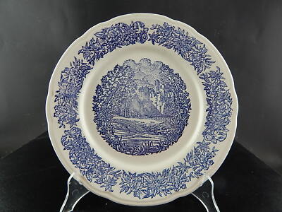 RETRO' PIATTO PIANO CERAMICA FAENZA FORTE BIANCO BLU COLLEZIONE SHABBY CHIC