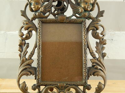 ANTICA PREGEVOLE CORNICE PORTARITRATTI FOTO FUSIONE BRONZO AUTENTICA LIBERTY