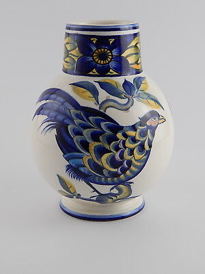 ROYAL COPENHAGEN PORCELLANA VASO BLUE PHEASANT DESIGNER C. JOACHIM DIPINTO MANO