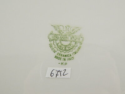 ANTICO PIATTO PORTATA CERAMICA LAVENO PRIMO 900 VERBANUM STONE PROFILO ORO