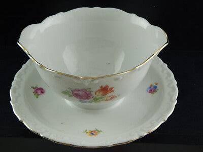 ANTICA RARA SALSIERA PORCELLANA MANIFATTURA TEDESCA KAHLA METÀ 1900