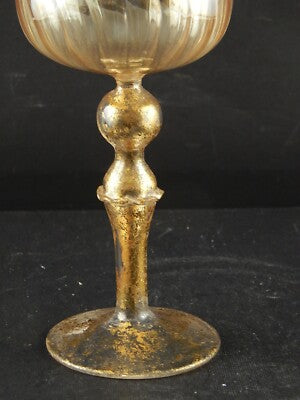 VINTAGE TIPETTO DEL DOGE CALICE MURANO VETRO SOFFIATO ARTISTICO COLLEZIONE #8561