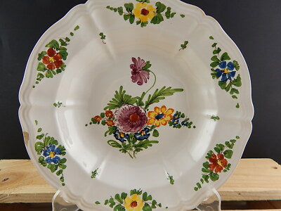 ANTICO 1946 PIATTO FONDO CERAMICA IMOLA TECNICA E DECORO SETTECENTO ITALIANO #8