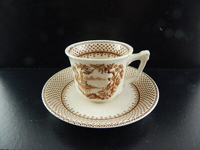 ANTICA W ADAMS & SONS REAL ENGLISH IRONSTONE DU BARRY TAZZINA CAFFÈ DIFETTO