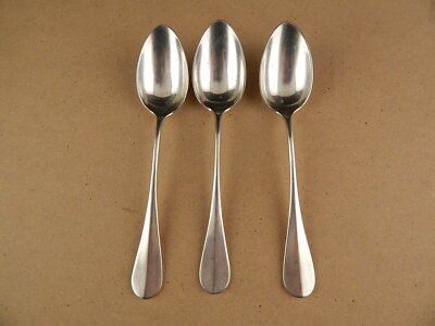 3 CUCCHIAI ARGENTATI CHRISTOFLE METAL BLANC MODELLO BAGUETTE FIDELIO PRIMO 900