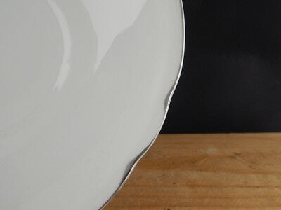 ANTICA ART DECO VERBANO LAVENO ALZATA CENTROTAVOLA PORCELLANA DECORO ARGENTO