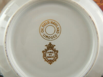 PREZIOSA RARA TAZZINA PORCELLANA BIANCA E ORO COLLEZIONE LIMOGES FIELD HAVILAND