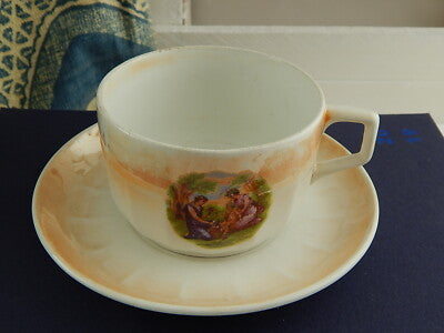 ANTICA TAZZA SCODELLA SET COLAZIONE A KAUFFMANN ELEFANTINO CERAMICA LOMBARDA ‘34