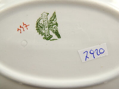 ANTICO PIATTO OVALE RAVIERA CERAMICA ART DECO ANDLOVIZ VERBANUM STONE LAVENO