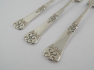 ANTICA RARA FORCHETTA LIBERTY ART NOUVEAU ARGENTATA BAGNO ARGENTO 925 SHEFFIELD