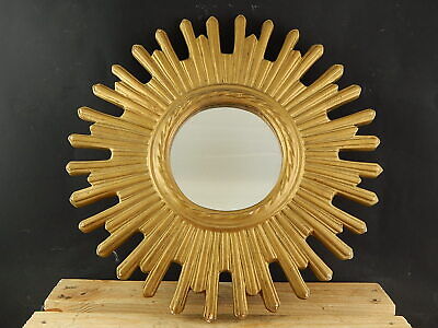 ANTICA AUTENTICA RARA SPECCHIERA SOLEIL CORNICE GESSO DORATA