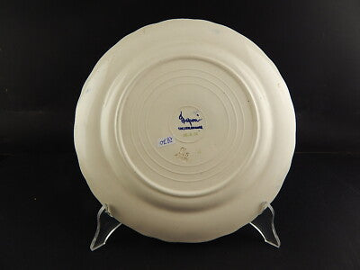 ANTICO 1938 RARO PIATTO CERAMICA RICHARD MILANO DECORO JAPON BIANCO BLU