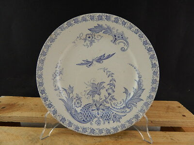 ANTICO RARO PIATTO CERAMICA RICHARD MILANO DECORO IDEA FARFALLA FINE 800 #5023