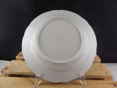 ANTICO ART DECO VERBANO LAVENO PIATTO PORTATA VASSOIO PORCELLANA DECORO ARGENTO