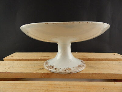 ANTICA RARITÀ PREZIOSA ALZATA CENTROTAVOLA MAIOLICA CERAMICA SAVONA METÀ 1800