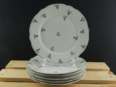 ANTICO DECO SERVIZIO 6 PIATTI PORCELLANA ARGENTO VERBANO LAVENO 1935 ANDLOVITZ