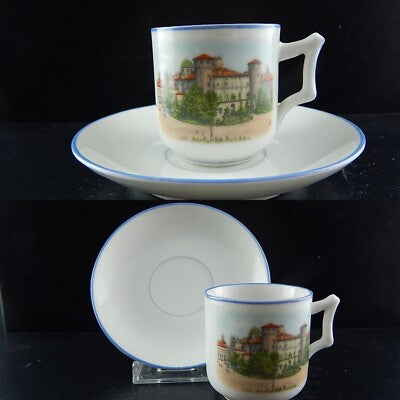 SET CAFFE' PORCELLANA RICHARD GINORI DOCCIA EXPO TORINO 1911 SERVIZIO GAZZETTA @