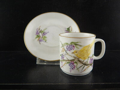 VINTAGE TAZZA CAFFE' PORCELLANA WINTERLING BAVARIA 1979 DIPINTA E FIRMATA #5287