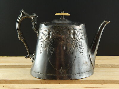 ANTICA TEIERA VITTORIANA ELECTRO SILVER PLATED ARGENTIERE INGLESE DA COLLEZIONE