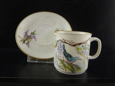 VINTAGE TAZZA CAFFE' PORCELLANA WINTERLING BAVARIA 1979 DIPINTA E FIRMATA #5297