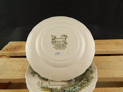 SET 6 PIATTI DESSERT SEMI PORCELLANA JOHNSON BROS HAPPY ENGLAND STAMPA MANO