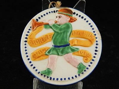 ANTICA RARA PLAQUETTE COPENHAGEN CERAMICA ALUMINIA 1912 CHILD WELFARE DAY PLATE