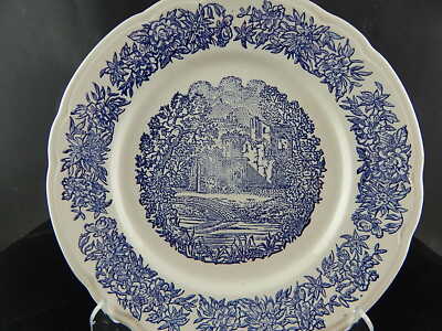 RETRO' PIATTO PIANO CERAMICA FAENZA FORTE BIANCO-BLU COLLEZIONE SHABBY CHIC