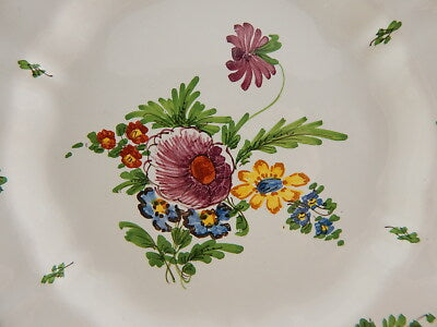 ANTICO 1946 PIATTO PIANO CERAMICA IMOLA TECNICA E DECORO SETTECENTO ITALIANO #11