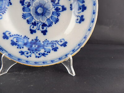 ANTICO PREZIOSO RARISSIMO PIATTO CERAMICA DELFT INIZIO XVIII SECOLO MUSEALE