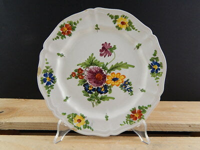 ANTICO 1946 PIATTO CERAMICA IMOLA TECNICA E DECORO SETTECENTO ITALIANO CM 19 #4