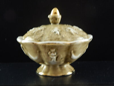 VINTAGE PREZIOSA ZUCCHERIERA PORTA BONBONS PORCELLANA MAS REGIO CAPODIMONTE