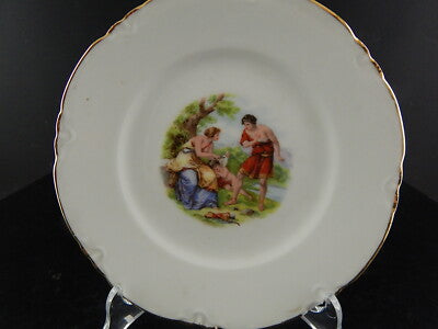 ANTICO RARO PIATTIO PORCELLANA RICHARD GINORI DECORO MITOLOGICO DEL 1927 DIFETTO