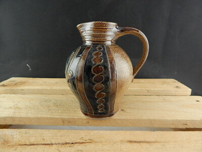 VINTAGE CARAFFA BROCCA VERSATOIO CERAMICA MAIOLICA STONE WARE INGLESE SMALTATA