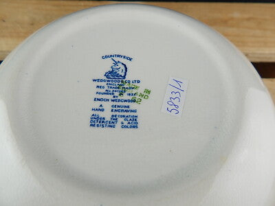 WEDGWOOD&CO VINTAGE CIOTOLA INSALATIERA SEMI PORCELLANA META' 900 COUNTRYSIDE