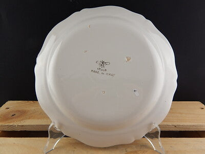 ANTICO 1946 PIATTO PIANO CERAMICA IMOLA TECNICA E DECORO SETTECENTO ITALIANO #9