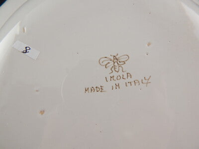 ANTICO 1946 PIATTO FONDO CERAMICA IMOLA TECNICA E DECORO SETTECENTO ITALIANO #8