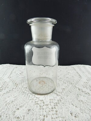 ANTICO BARATTOLO VASO VETRO SOFFIATO FARMACIA PASTIGLIE CODEINA FINE 800