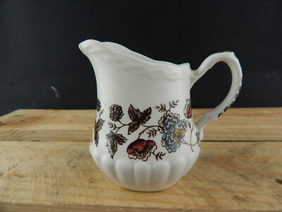 ANTICA LATTIERA CERAMICA OLD CHELSEA GRINDLEY STAMPA A MANO IL GELSO CON LE MORE