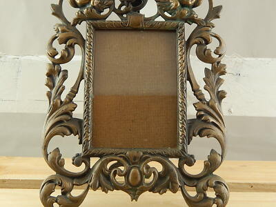 ANTICA PREGEVOLE CORNICE PORTARITRATTI FOTO FUSIONE BRONZO AUTENTICA LIBERTY