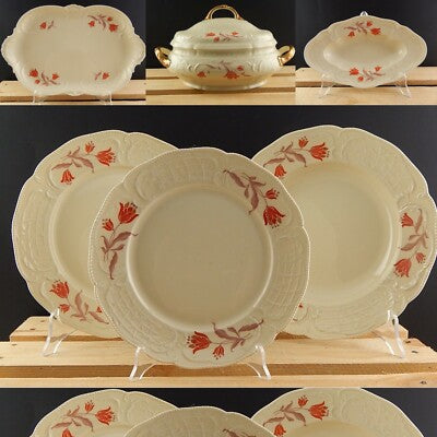 ANTICO 1938 RARO ROCAILLE SERVIZIO PIATTI TAVOLA SANS SOUCI PORCELLANA ROSENTHAL