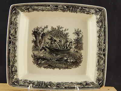 ANTICO RARO VILLEROY &BOCH PORCELLANA VASSOIO RAVIERA ARTEMIS BIANCO E NERO