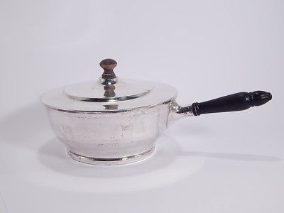 VINTAGE TEGAMINO SALSIERA SAUCE PAN COPERCHIO ARGENTO PUNZONI SILVER PLATE
