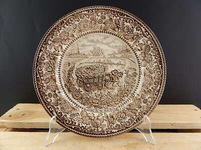 VINTAGE PIATTO CERAMICA STAMPA A MANO ENGLISH IRONSTONE TABLEWARE
