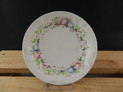 ANTICA TAZZA E PIATTO PORCELLANA IMPERO VECCHIO PARIGI DIPINTA POLICROMA #4798