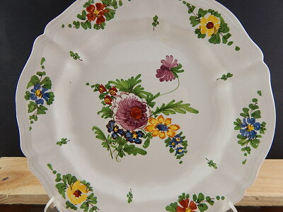 ANTICO 1946 PIATTO PIANO CERAMICA IMOLA TECNICA E DECORO SETTECENTO ITALIANO #13