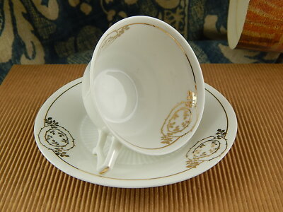 ANTICO PREZIOSO SET CAFFE’ PORCELLANA BIANCA ORO SCHUMANN 1920 BAVARIA LIBERTY