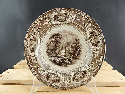 WEDGWOOD&CO CORINTHIA ANTICO RARO PIATTO FONDO CERAMICA FINE 1800 DIFETTO