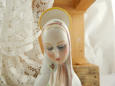 RARA STATUINA CERAMICA BUSTO MADONNA G.RONZAN TORINO EPIGONI LENCI ANNI '30