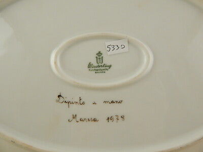 VINTAGE WINTERLING VASSOIO PIATTO OVALE PORTATA PORCELLANA DIPINTO MANO #5330